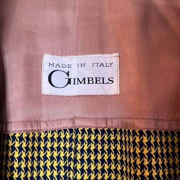 Vintage Gimbels Wool Tan Pea Coat Jacket - 46 - Picture 8 of 12